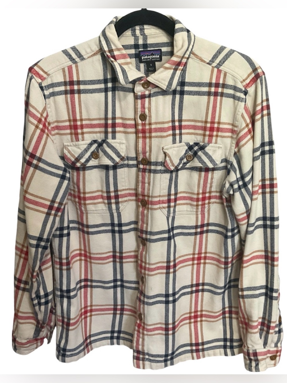 Men's Patagonia Long Sleeved Organic Cotton Fjord Flannel Shirt Size S *Unisex